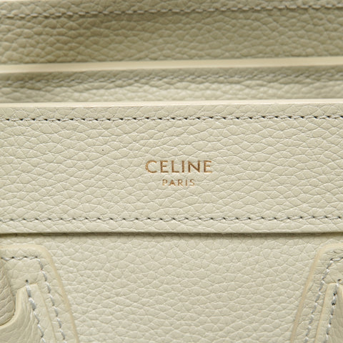 CELINE Nano Gepäck 2way Leder Umhängetasche grün WS26078