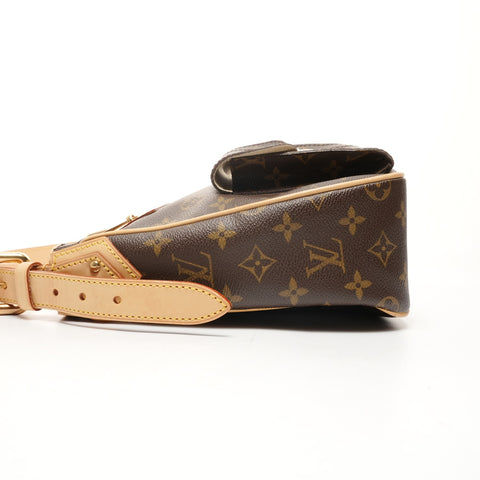 LOUIS VUITTON 2005 Hudson GM Monogram Shoulder Bag Brown WS26079