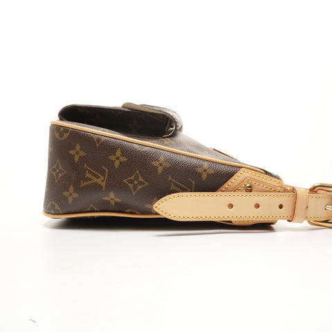 LOUIS VUITTON 2005 Hudson GM Monogram Shoulder Bag Brown WS26079
