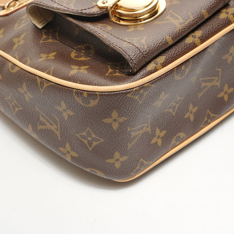 LOUIS VUITTON 2005 Hudson GM Monogram Shoulder Bag Brown WS26079