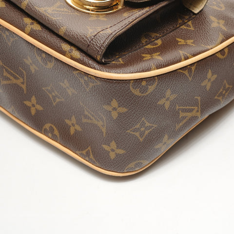 LOUIS VUITTON 2005 Hudson GM Monogram Shoulder Bag Brown WS26079