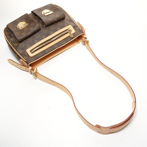 LOUIS VUITTON 2005 Hudson GM Monogram Shoulder Bag Brown WS26079