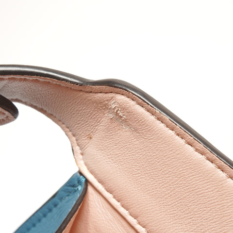 FENDI Leather 2-way medium peekaboo bag Shoulder Bag blue WS26081
