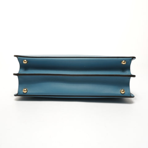 FENDI Leather 2-way medium peekaboo bag Shoulder Bag blue WS26081