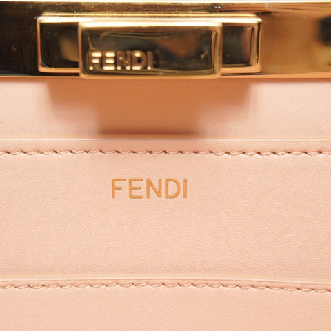 FENDI Leather 2-way medium peekaboo bag Shoulder Bag blue WS26081