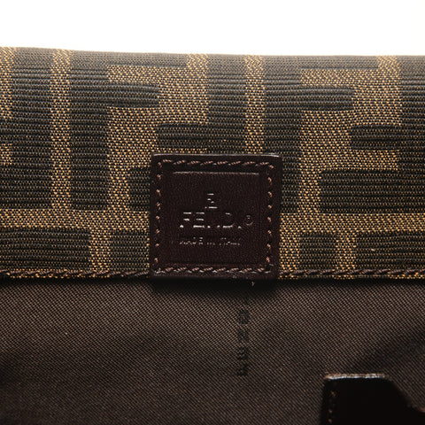 FENDI Canvas Zucca Briefcase Business Bag Handbag Brown WS26082