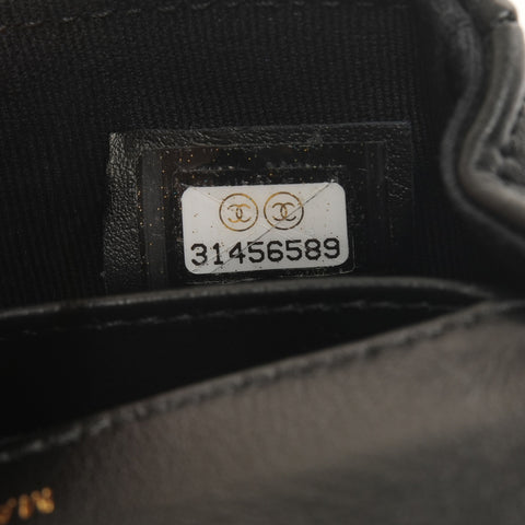 CHANEL 31 Series 2021-2022 Matelasse Chain Clutch Mini Wallet Card Case 2WAY Shoulder Bag black WS26084