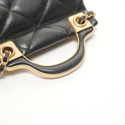 CHANEL 31 Series 2021-2022 Matelasse Chain Clutch Mini Wallet Card Case 2WAY Shoulder Bag black WS26084