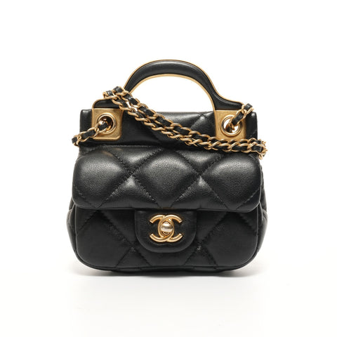 CHANEL 31 Series 2021-2022 Matelasse Chain Clutch Mini Wallet Card Case 2WAY Sac à bandoulière noir WS26084