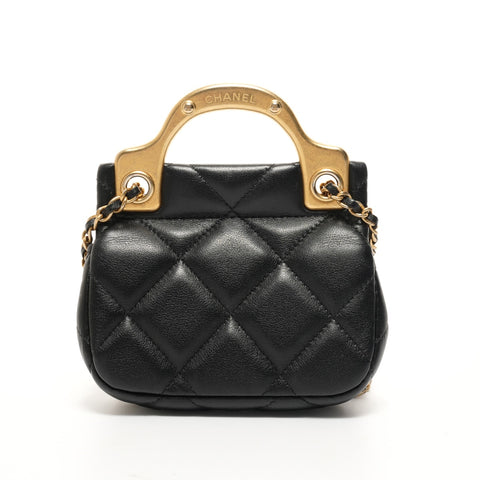CHANEL 31 Series 2021-2022 Matelasse Chain Clutch Mini Wallet Card Case 2WAY Shoulder Bag black WS26084