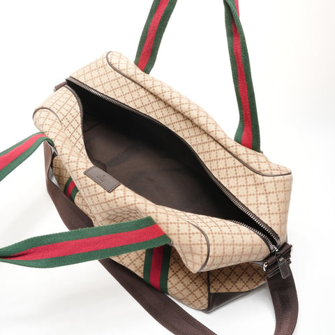 GUCCI Diamante Canvas Sherry Line 波士顿包 波士顿包 米色 WS26085