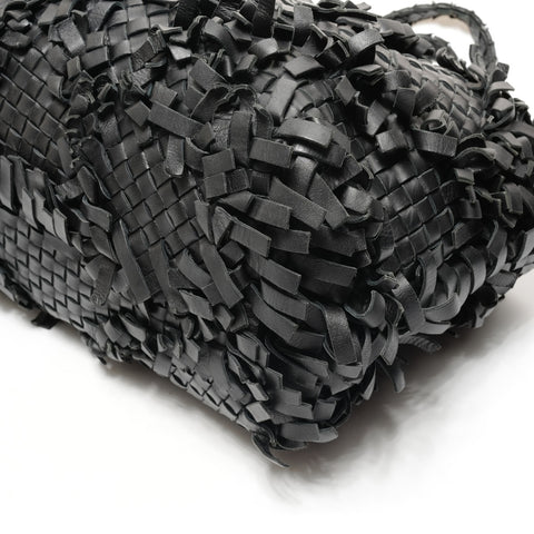BOTTEGAVENETA 2011 INTRECCIATO 流苏手提包黑色 WS26086