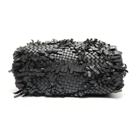 BOTTEGAVENETA 2011 INTRECCIATO 流苏手提包黑色 WS26086