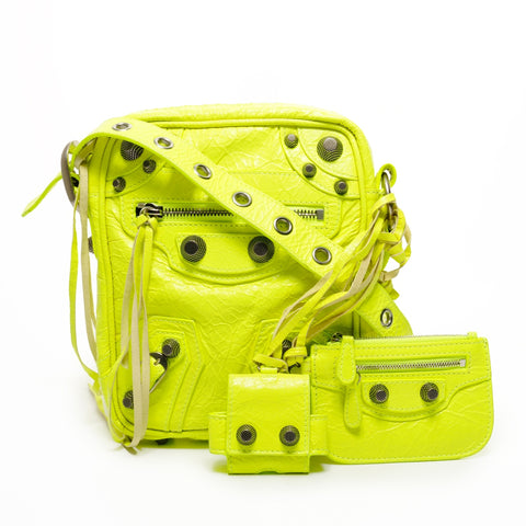 BALENCIAGA Le Cagole Neon Yellow Shoulder Bag yellow WS26098