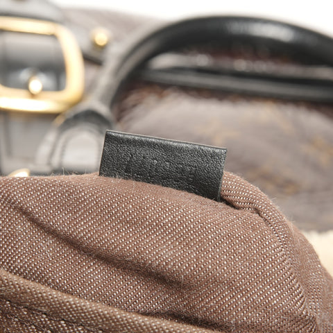 LOUIS VUITTON M95574 Monogram Shearling Storm 2007 Boston bag Brown WS26101