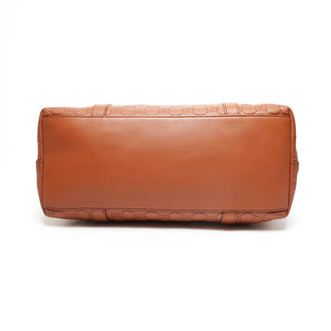 GUCCI Leder 2way GG Shima Umhängetasche Braun WS26102