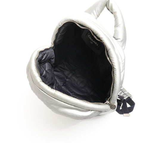 CHANEL No. 24 2017-2018 Logo Paddett Sac à dos · Sac à dos Argent WS26103