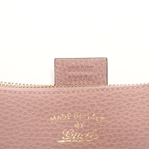 GUCCI Leather clutch bag Pouch pink WS26108