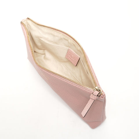 GUCCI Leather clutch bag Pouch pink WS26108