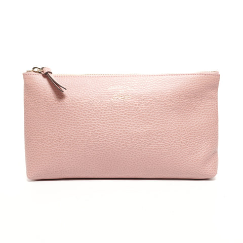 GUCCI Leather clutch bag Pouch pink WS26108