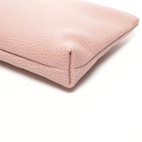 GUCCI Leather clutch bag Pouch pink WS26108