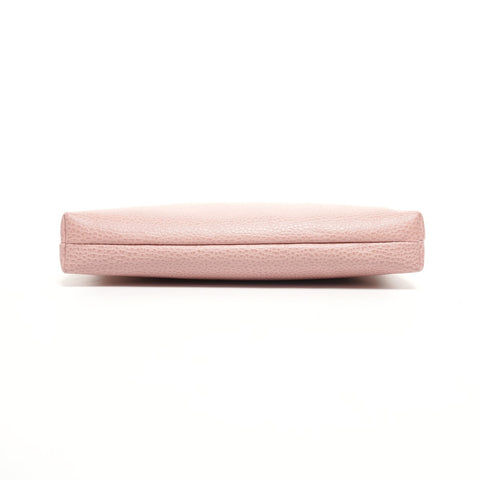 GUCCI Leather clutch bag Pouch pink WS26108