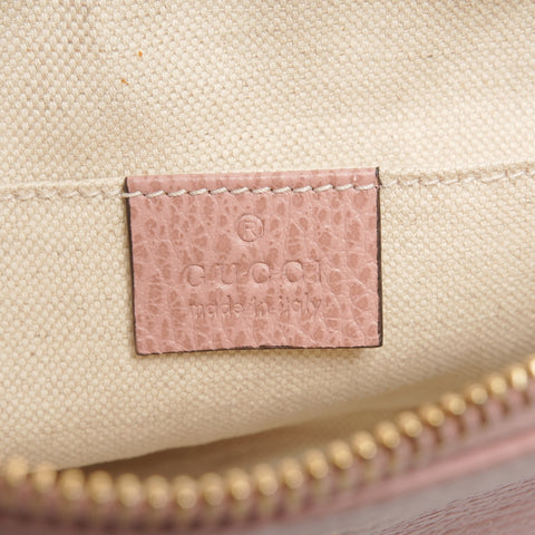 GUCCI Leather clutch bag Pouch pink WS26108