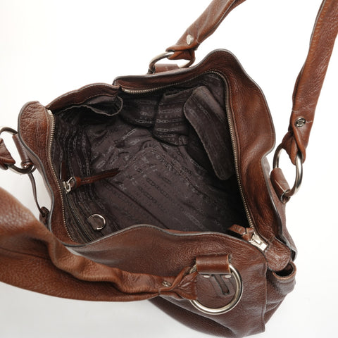 CELINE By the Way Leather Handbag Brown WS26109