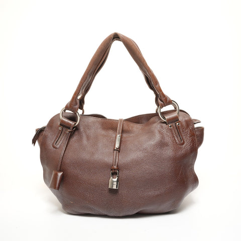 CELINE By the Way Leather Handbag Brown WS26109