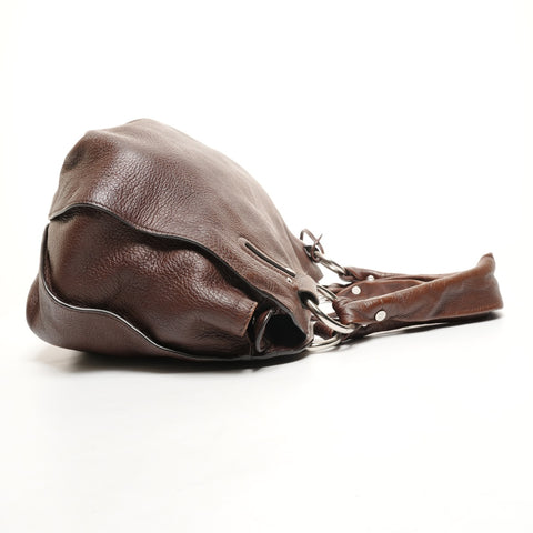 CELINE By the Way Leather Handbag Brown WS26109