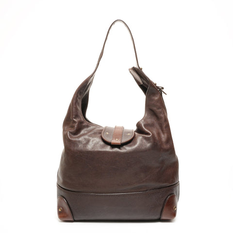 Chloe Leather Clara One Belt Hobo Shoulder Bag Brown WS26110