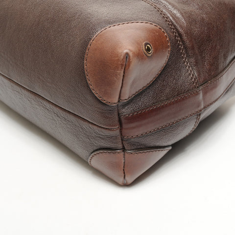 Chloe Leather Clara One Belt Hobo Shoulder Bag Brown WS26110