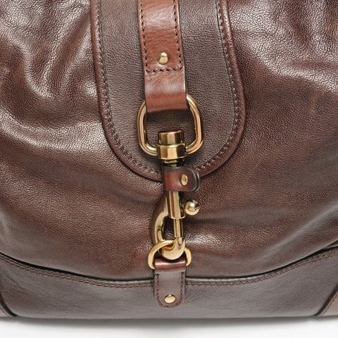 Chloe Leather Clara One Belt Hobo Shoulder Bag Brown WS26110
