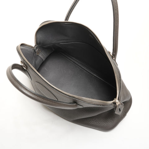 HERMES Bolide 35 Leather � I Stamp Made in 2005 Handbag gray WS26111