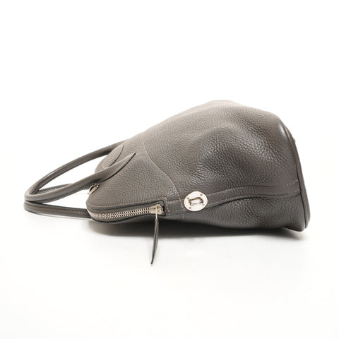 HERMES Bolide 35 Leather � I Stamp Made in 2005 Handbag gray WS26111