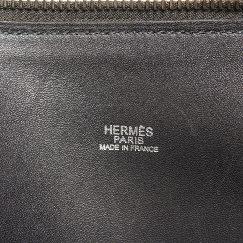HERMES Bolide 35 Leather � I Stamp Made in 2005 Handbag gray WS26111