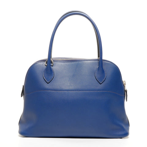 HERMES X stamped 2016 Bolide 27 2way Handbag blue WS26112