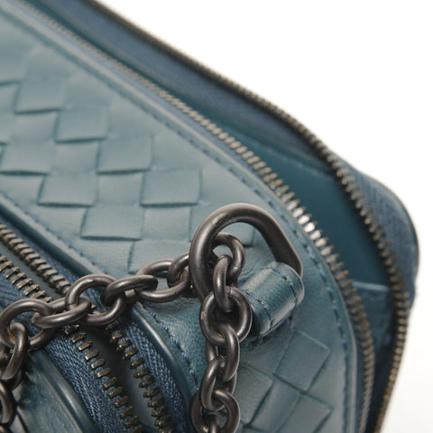 BOTTEGAVENETA INTRECCIATO Camera Bag Trunk Leather Shoulder Bag blue WS26114