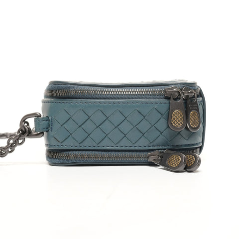 BOTTEGAVENETA INTRECCIATO Camera Bag Trunk Leather Shoulder Bag blue WS26114