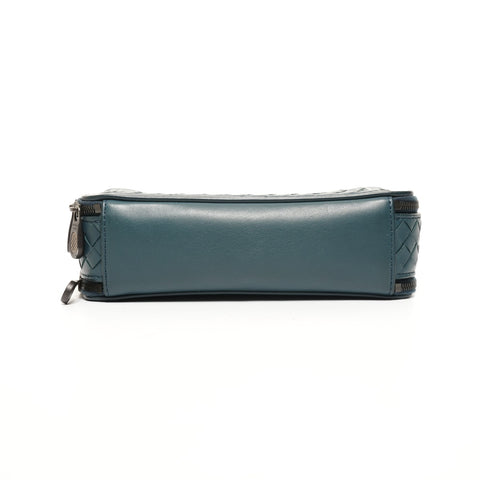 BOTTEGAVENETA INTRECCIATO Camera Bag Trunk Leather Shoulder Bag blue WS26114