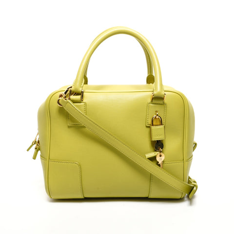 LOEWE Amazona 皮革 Anagram 2way 手提包 绿色 WS26115