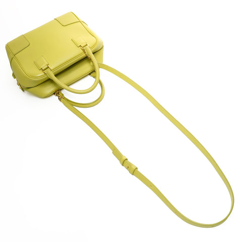 LOEWE Amazona Leather Anagram 2way Handbag green WS26115