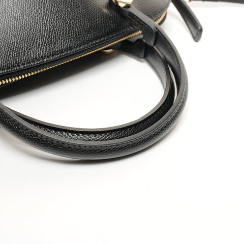 FURLA Piper 2-way leather bag Handbag black WS26119