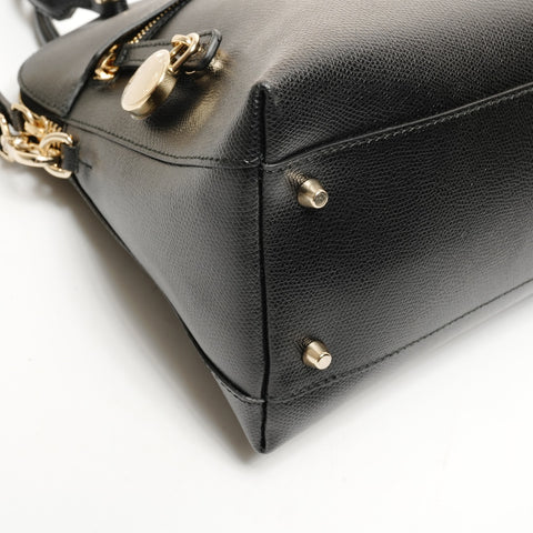 FURLA Piper 2-way leather bag Handbag black WS26119