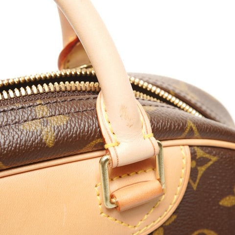 LOUIS VUITTON 2004 Monogram Deauville Boston Bag M47270 Handbag Brown WS26121