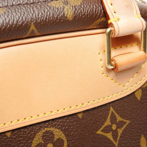 LOUIS VUITTON 2004 Monogram Deauville Boston Bag M47270 Handbag Brown WS26121