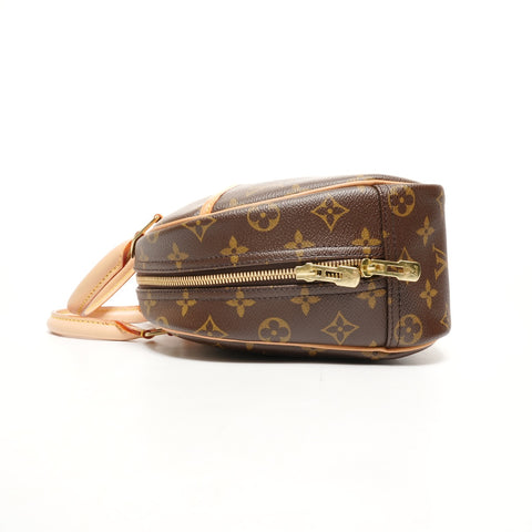 LOUIS VUITTON 2004 Monogram Deauville Boston Bag M47270 Handbag Brown WS26121