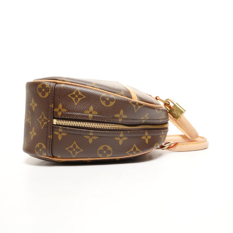 LOUIS VUITTON 2004 Monogram Deauville Boston Bag M47270 Handbag Brown WS26121