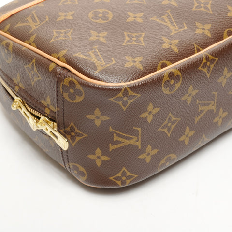 LOUIS VUITTON 2004 Monogram Deauville Boston Bag M47270 Handbag Brown WS26121
