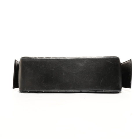 CHANEL Chaîne en cuir d'agneau, intérieur déchiré et endommagé Sac bandoulière noir WS26125